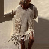 Vintage Casual Knitted Sweater Midi Dress InsStreet